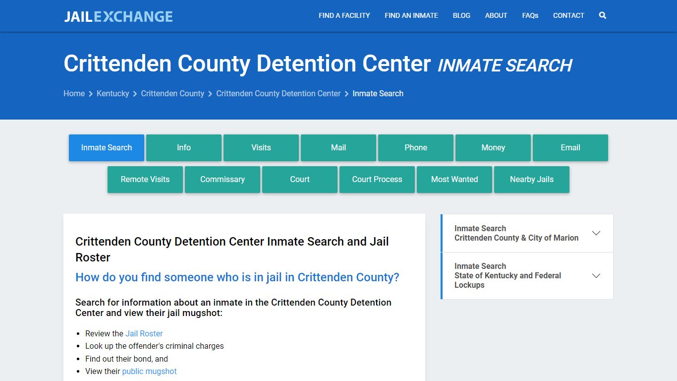 Crittenden County Detention Center Inmate Search - Jail Exchange