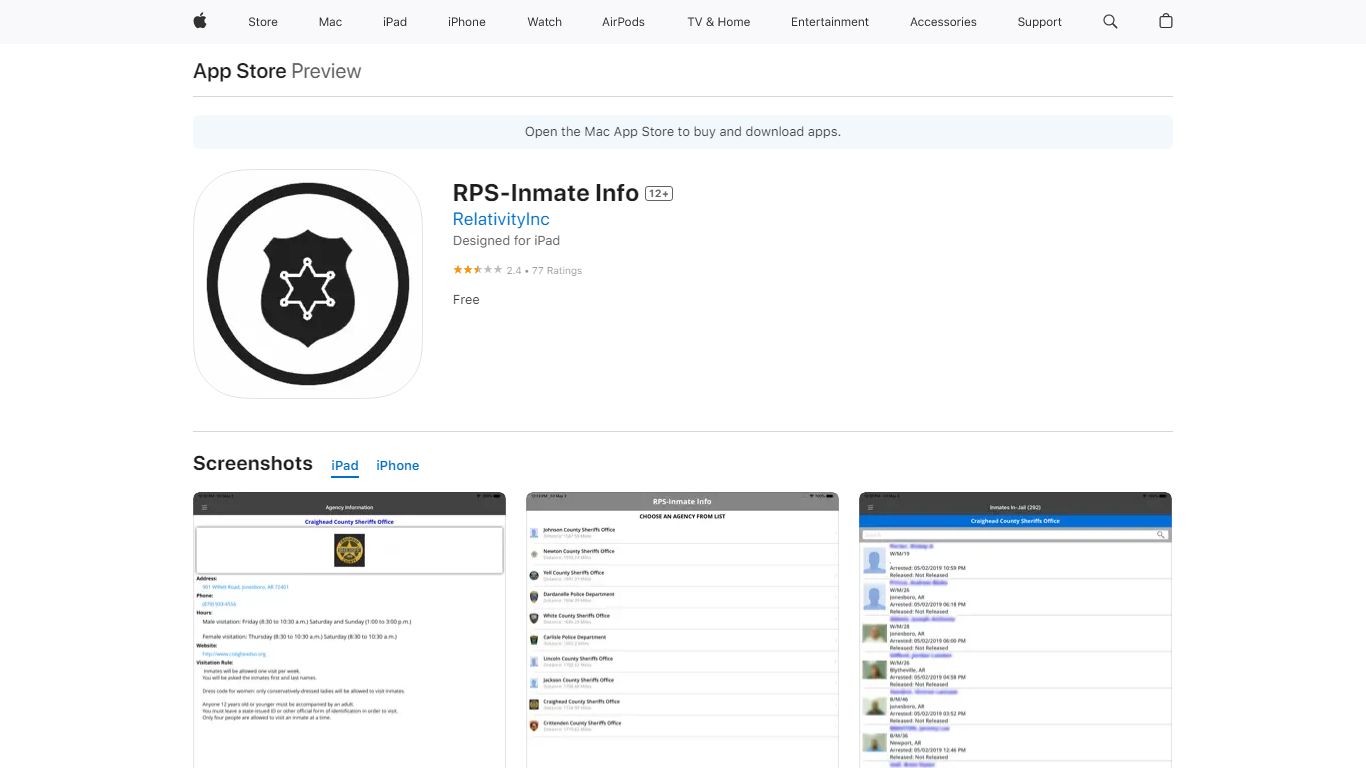 ‎RPS-Inmate Info on the App Store